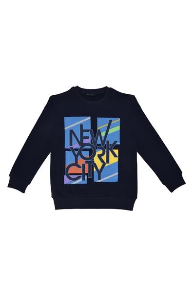 Sisley SIS-B1044  Erkek Çocuk Sweathirt Lacivert