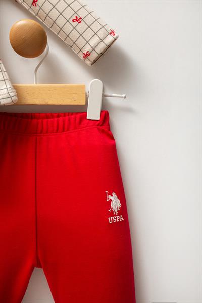 U.S. Polo Assn Kız Bebek USB2729 2 li Takım Beyaz