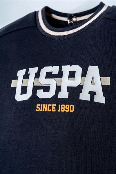 U.S. Polo Assn Erkek Bebek  2 li Şort T-şhirt Takım Füme