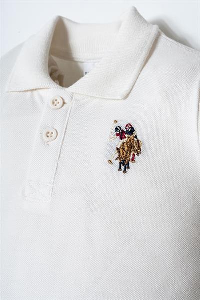 U.S. Polo Assn Erkek Bebek  2 li Şort T-şhirt Takım Beyaz