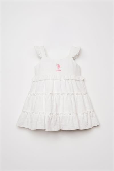 U.S. Polo Assn Kız Bebek Elbise Beyaz