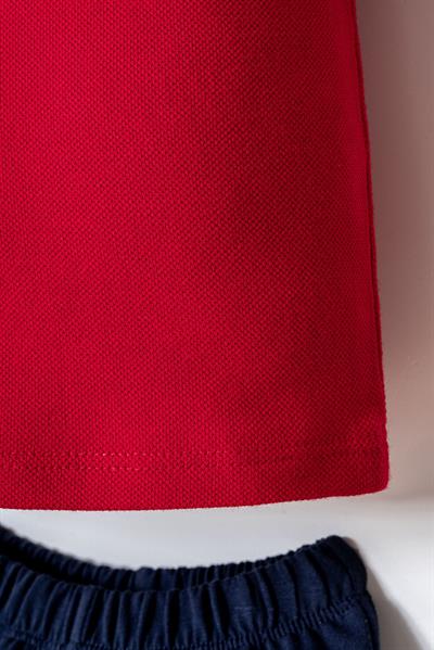 U.S. Polo Assn Erkek Bebek  2 li Şort T-şhirt Takım Kırmızı