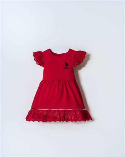 U.S. Polo Assn Kız Bebek Elbise Kırmızı