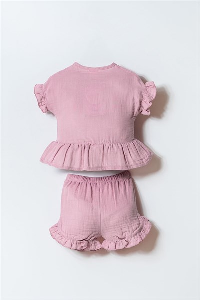 U.S. Polo Assn Kız Bebek  2li Takım Lila