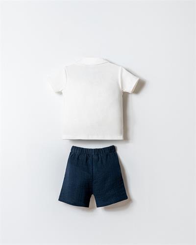 U.S. Polo Assn Erkek Bebek  2 li Şort T-şhirt Takım Lacivert