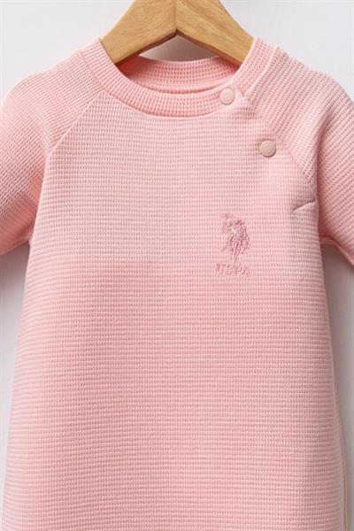 U.S. Polo Assn Kız Bebek USB2717 Tulum Açık Pembe