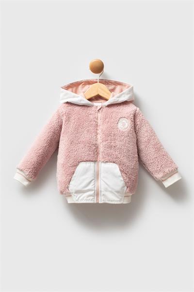 U.S. Polo Assn Kız Bebek Mont Pudra