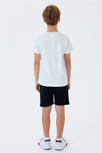 U.S. Polo Assn Erkek Çocuk Bermuda  2li Takım Beyaz