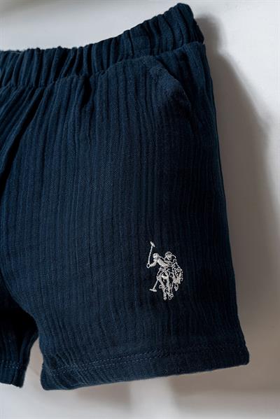 U.S. Polo Assn Erkek Bebek  2 li Şort T-şhirt Takım Lacivert