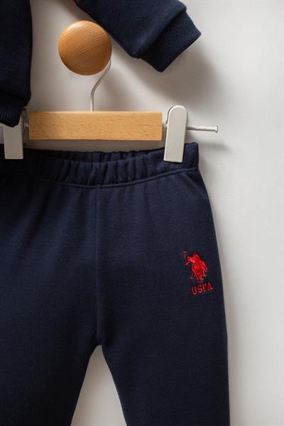 U.S. Polo Assn Erkek Bebek 2 li Takım Lacivert Kırmızı