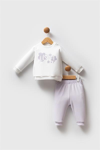 U.S. Polo Assn Kız Bebek 2li Takım Lila 