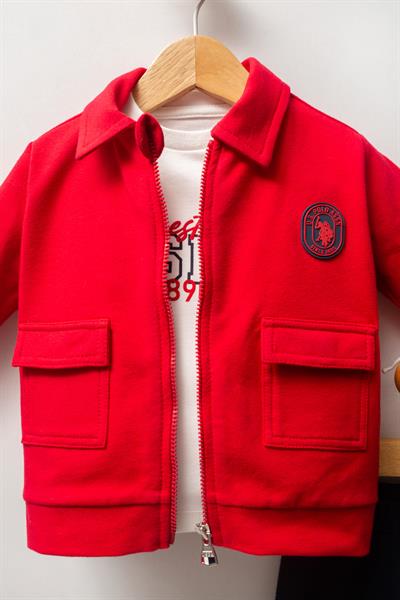 U.S. Polo Assn Erkek Bebek 3lü Takım Kırmızı