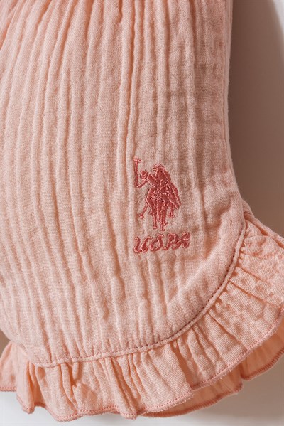 U.S. Polo Assn Kız Bebek  2li Takım Pudra