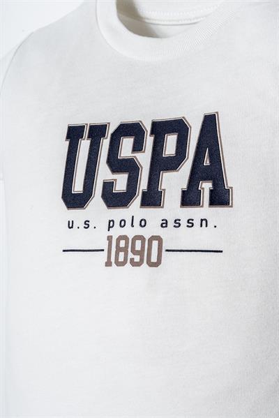 U.S. Polo Assn Erkek Bebek  2 li Şort T-şhirt Takım Beyaz