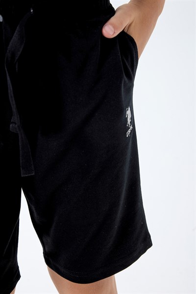 U.S. Polo Assn Erkek Çocuk Bermuda  2li Takım Siyah