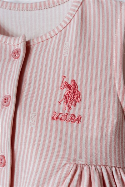 U.S. Polo Assn Kız Bebek Tulum Pembe