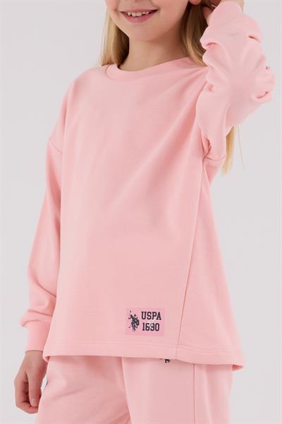 U.S. Polo Assn Kız Çocuk Eşofman Takımı Açık Pembe