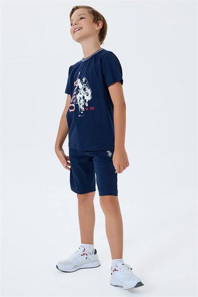 U.S. Polo Assn Erkek Çocuk Bermuda  2li Takım Lacivert