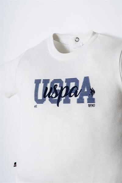 U.S. Polo Assn Erkek Bebek  2 li T-şhirt Takım Beyaz