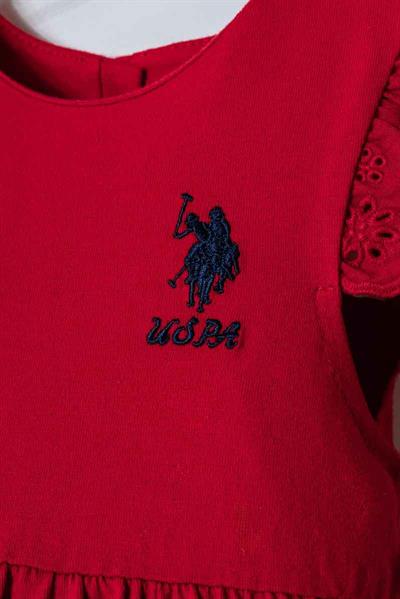 U.S. Polo Assn Kız Bebek Elbise Kırmızı