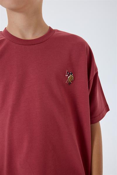 U.S. Polo Assn Erkek Çocuk  2 li Bermuda T-şhirt Takım Bordo