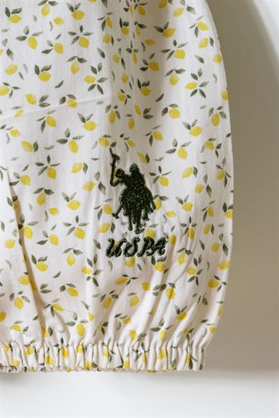 U.S. Polo Assn Kız Bebek  2 li Şort T-şhirt Takım Sarı