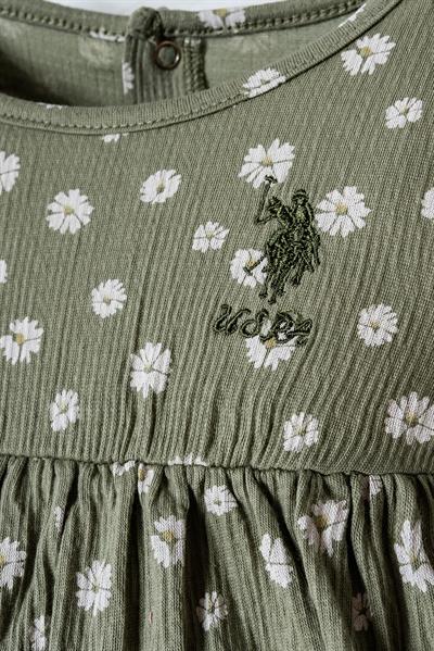 U.S. Polo Assn Kız Bebek Elbise Yeşil