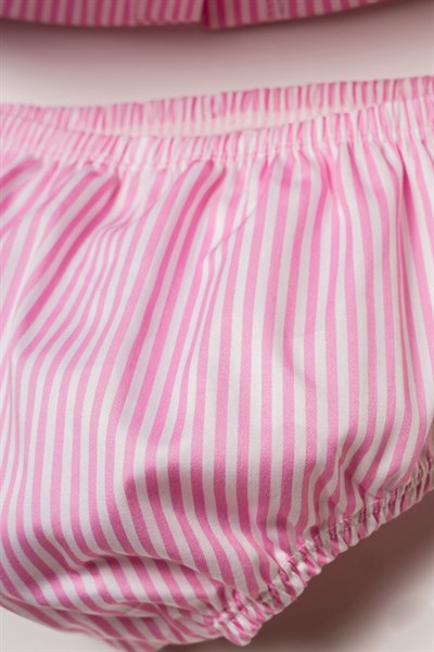 U.S. Polo Assn Kız Bebek Külotlu Dokuma Elbise Pembe