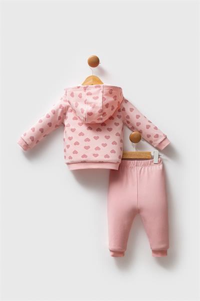 U.S. Polo Assn Kız Bebek 3lü Takım Açık Pembe