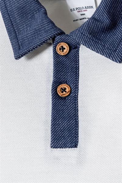 U.S. Polo Assn Erkek Bebek  2 li Şort T-şhirt Takım Beyaz