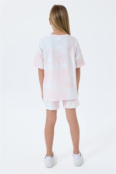 U.S. Polo Assn Kız Çocuk  2 li Şort T-şhirt Takım Koyu  Coral