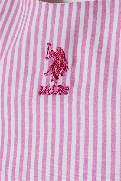 U.S. Polo Assn Kız Bebek 2li Tulum T-shirt Takım Pembe