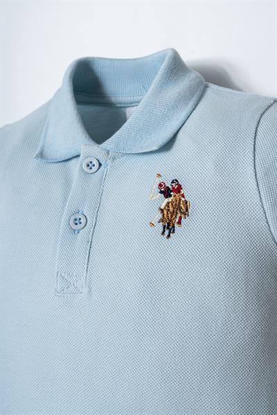 U.S. Polo Assn Erkek Bebek  2 li Şort T-şhirt Takım Mavi