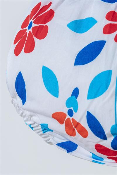 U.S. Polo Assn Kız Bebek Külotlu Dokuma Elbise Mavi-Turuncu