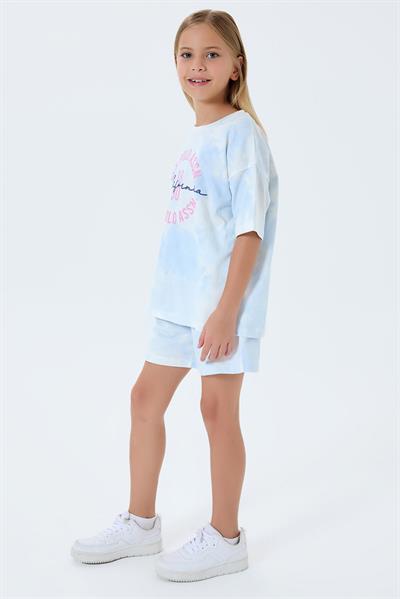 U.S. Polo Assn Kız Çocuk  2 li Şort T-şhirt Takım Koyu Okyonus