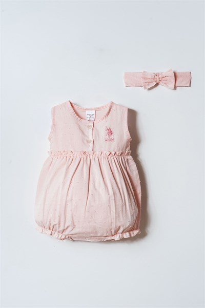 U.S. Polo Assn Kız Bebek  Tulum Pembe