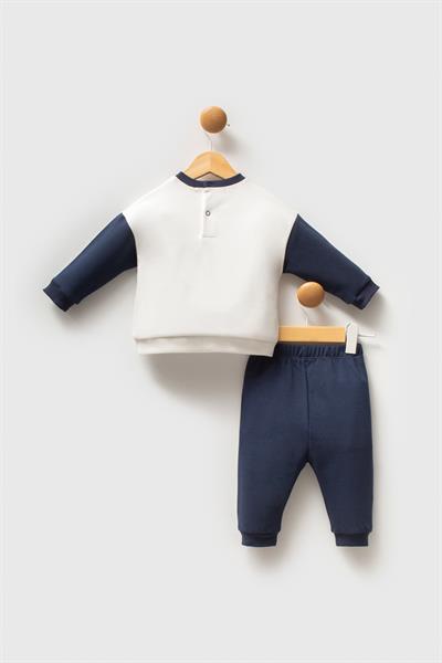 U.S. Polo Assn Erkek Bebek 2 li Takım Beyaz Lacivert