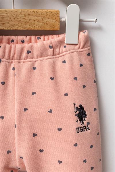 U.S. Polo Assn Kız Bebek USB2765 2 li Takım Beyaz