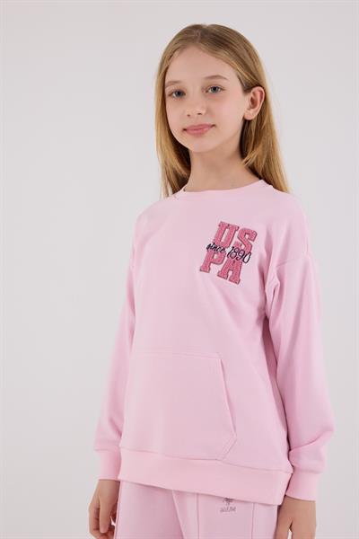 U.S. Polo Assn Kız Çocuk Eşofman Takımı Pembe
