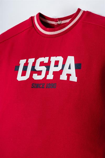 U.S. Polo Assn Erkek Bebek  2 li Şort T-şhirt Takım Kırmızı