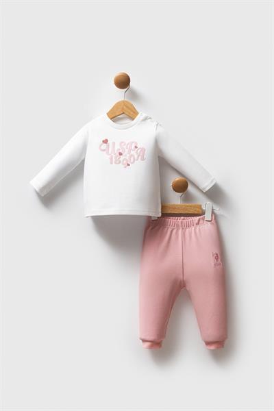 U.S. Polo Assn Kız Bebek 3lü Takım Açık Pembe