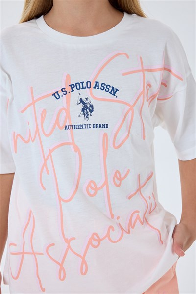 U.S. Polo Assn Kız Çocuk  2li Takım Somon