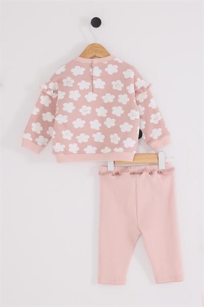 U.S. Polo Assn Kız Bebek 2lü Takım Pudra