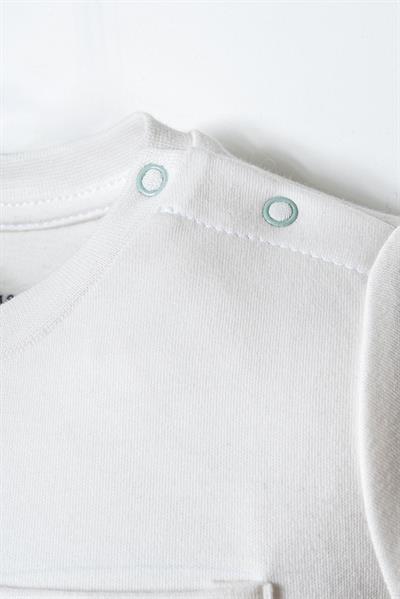 U.S. Polo Assn Erkek Bebek  2 li Şort T-şhirt Takım Beyaz-Su Yeşili