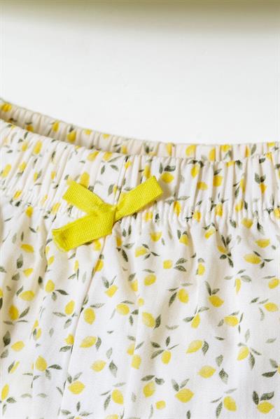 U.S. Polo Assn Kız Bebek  2 li Şort T-şhirt Takım Sarı