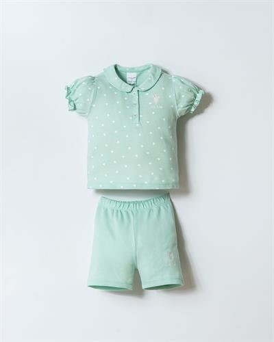 U.S. Polo Assn Kız Bebek  2 li Şort T-şhirt Takım Nil