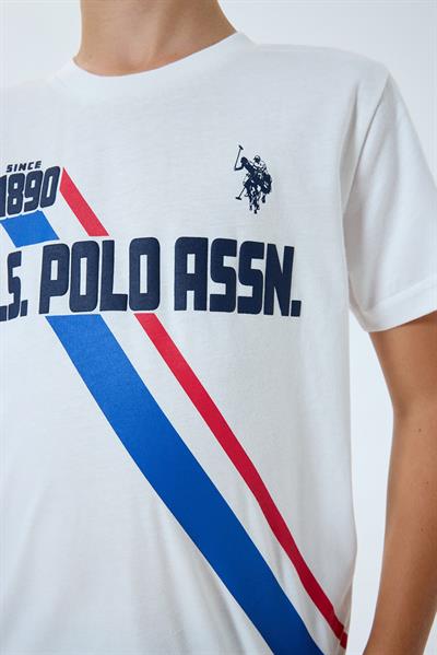 U.S. Polo Assn Erkek Çocuk  2 li Bermuda T-şhirt Takım Beyaz