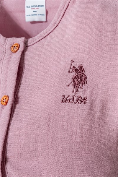 U.S. Polo Assn Kız Bebek  2li Takım Lila