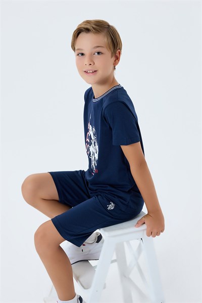 U.S. Polo Assn Erkek Çocuk Bermuda  2li Takım Lacivert