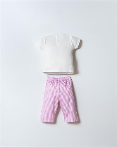 U.S. Polo Assn Kız Bebek  2 li T-şhirt Takım Beyaz